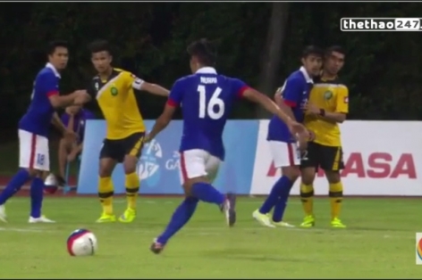 Video clip bàn thắng SEA Games 28: U23 Brunei 0-2 U23 Malaysia